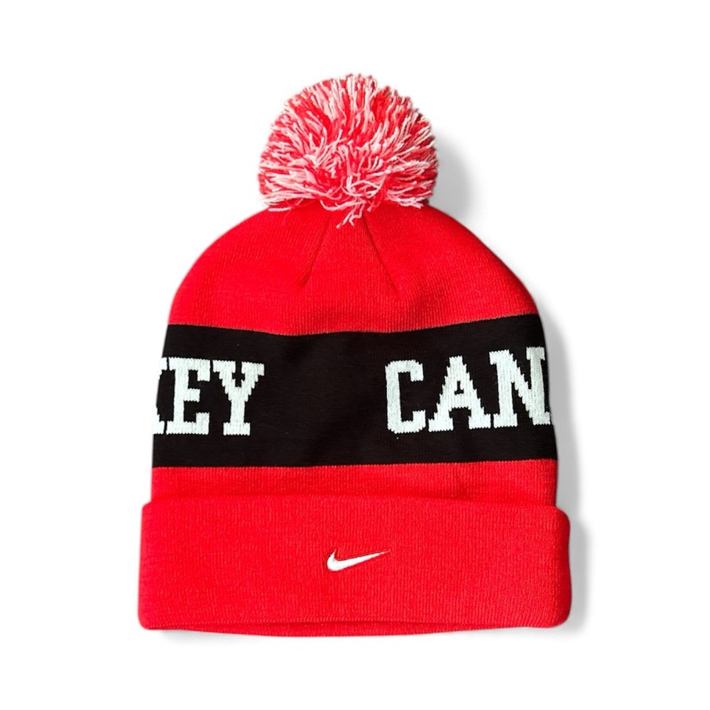 Nike Red and Black Knit Beanie